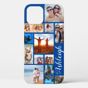 Case-Mate iPhone Case Photo 13 moderne Collage Nom de script Couleur per