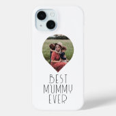Coques Case-Mate iPhone Photo Best Maman Ever Script moderne (Verso)