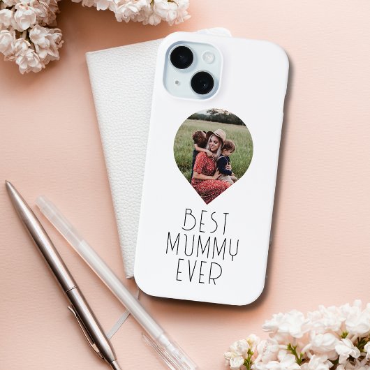 Coques Case-Mate iPhone Photo Best Maman Ever Script moderne