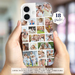 Coques iPhone 16 Photo Collage 18 Photos Couleur personnalisée Blan<br><div class="desc">Créez votre propre boîtier photo-collage de téléphone portable avec ce modèle facile à utiliser avec 18 images de différentes formes et tailles sur un arrière - plan couleur personnalisé (en blanc). Modifiez la couleur de l'arrière - plan ou ajoutez du texte dans EDIT. OPTIONS TÉLÉPHONIQUES : L'exemple est affiché sur...</div>