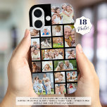 Coques iPhone 16 Photo Collage 18 Photos Couleur personnalisée Noir<br><div class="desc">Portez 18 de vos photos préférées sur ce boîtier de téléphone portable couleur arrière - plan personnalisé avec un collage photo de différentes formes et tailles pour accueillir une variété d'images. Modifiez la couleur noire de l'arrière - plan dans EDIT. OPTIONS TÉLÉPHONIQUES : L'exemple est affiché sur l'Apple iPhone 16...</div>
