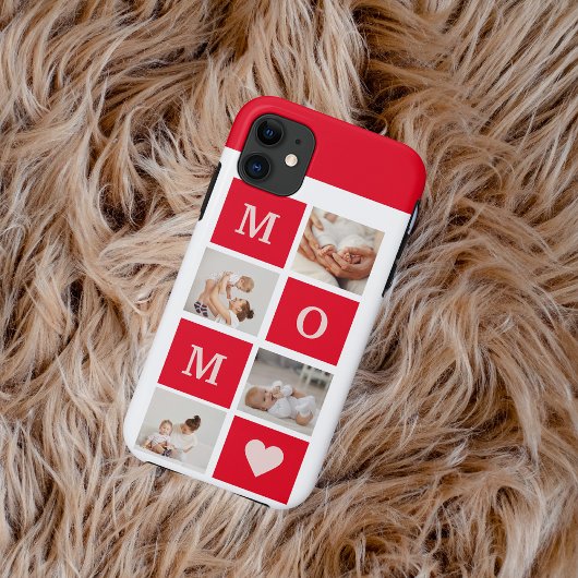 Coques Case-Mate iPhone Photo Collage Moderne & Best Mom Ever Cadeau