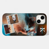 Coques Case-Mate iPhone Photo Collage personnalisé 3 Animaux de compagnie (Verso (horizontal))