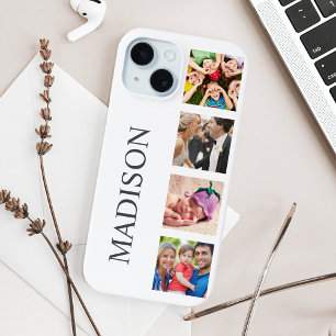 Coque Pour iPhone 15 Photo Custom Family Collage Personnalité de White