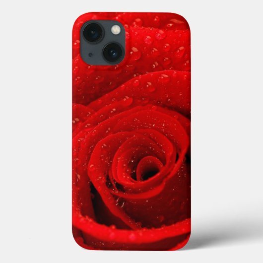 Coques Case-Mate iPhone Photo d'arrière - plan de rose rouge (Verso)