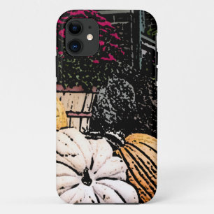 Coque Case-Mate Pour iPhone Photo d'automne citrouille et maman