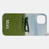 Coques Case-Mate iPhone Photo d'avion élégant avec monogramme, Aviation (Verso (horizontal))