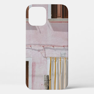 Case-Mate iPhone CASE PHOTO DE BÂTIMENT ROSE AVEC RIDEAU DE PORTE JAUNE