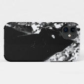 Coques Case-Mate iPhone Photo de Black Cat Portrait (Dos (Horizontal))