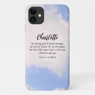 Case-Mate iPhone Case Photo de Blue Sky Be Not Afraid Bible Verse Nom