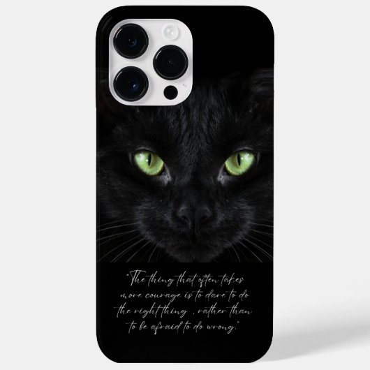 Coques Case-Mate iPhone Photo de chat noir, sagesse (Verso)