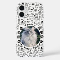 Photo de chat personnalisée en noir et blanc avec