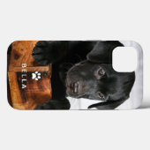 Coques Case-Mate iPhone Photo de chien ou de chat mignon avec Empreinte de (Verso (horizontal))