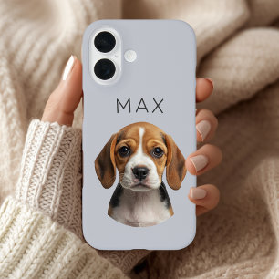 Coques iPhone 16 Photo de chien personnalisé au nom de Sage
