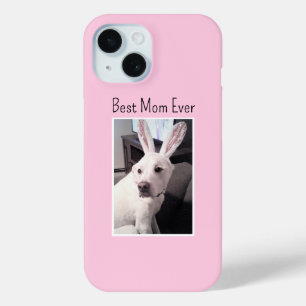 Coque Pour iPhone 15 Photo de chien portant des oreilles de lapin Meill