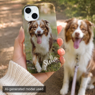 Coque Pour iPhone 15 Photo de compagnie personnalisée avec nom