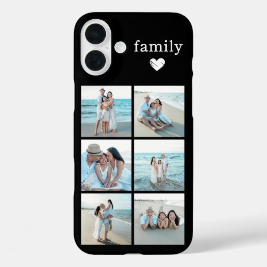 Coques Case-Mate iPhone Photo de famille 6 Noir (Verso)