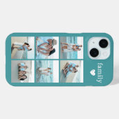 Coques Case-Mate iPhone Photo de famille 6 sarcelle (Verso (horizontal))