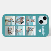 Coques Case-Mate iPhone Photo de famille 6 sarcelle (Verso (horizontal))