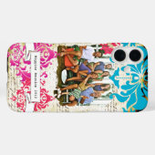 Coques Case-Mate iPhone Photo de famille Damask Burnt Edge iPhone (Verso (horizontal))