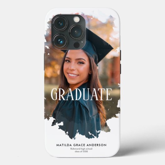 Coques Case-Mate iPhone Photo de graduation géométrique et design (Verso)