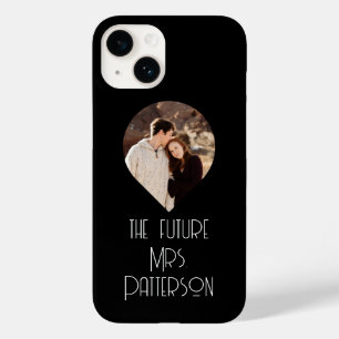 Coque Pour iPhone 14 Photo de la future Mme Mariée moderne Script Nom