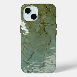 Coque Pour iPhone 15 Photo de la nature d'une dalle rocheuse recouverte