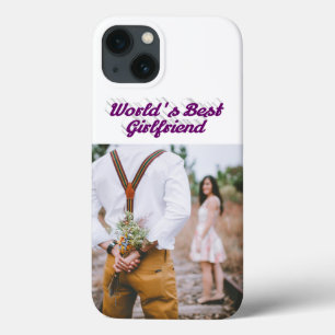 Case-Mate iPhone Case Photo de la petite amie écriture violette