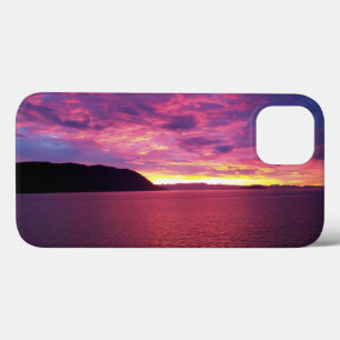 Etui iPhone 13 Photo de lever de soleil rose en mer