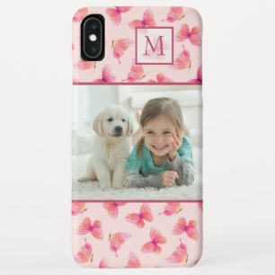 Case-Mate iPhone Case Photo de monogramme de papillon d'aquarelle
