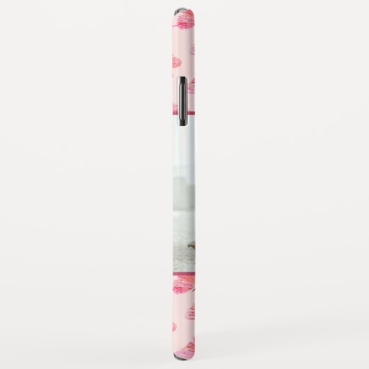 Coques Case-Mate iPhone Photo de monogramme de papillon d'aquarelle (Dos/Droite)