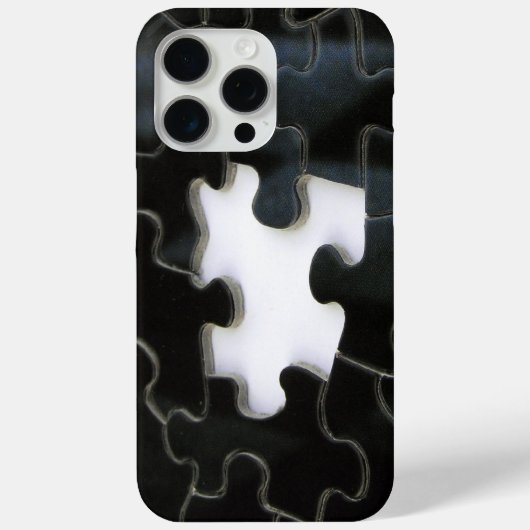 Coques Case-Mate iPhone Photo de pièce de puzzle noir et blanc manquant (Verso)