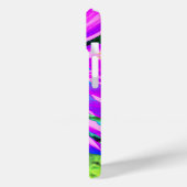 Coques Case-Mate iPhone Photo de tournesol funky rétro bleu rose (Verso / Gauche)