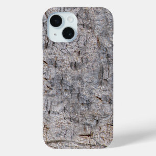 Coque Pour iPhone 15 Photo d'écorce d'arbre naturel neutre