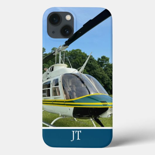 Coques Case-Mate iPhone Photo d'hélicoptère à monogramme, aviation cool et (Verso)