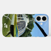 Coques Case-Mate iPhone Photo d'hélicoptère à monogramme, aviation cool et (Verso (horizontal))