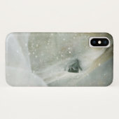 Coques Case-Mate iPhone Photo d'un magnifique cheval blanc en hiver (Dos (Horizontal))