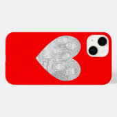 Coques Case-Mate iPhone Photo en forme de coeur rouge (Verso (horizontal))