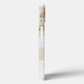 Coques Case-Mate iPhone Photo et monogramme gris et Marbre blanc chic (Verso / Droite)