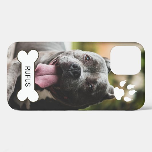 Coques Case-Mate iPhone Photo Et Nom Personnalisé Fabriqué Chien Personnal (Verso (horizontal))