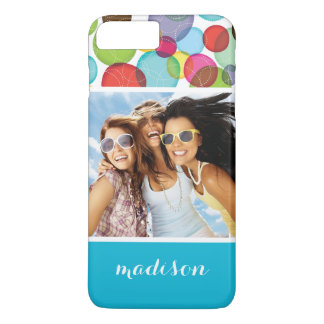 Coques Pour iPhone Photo et nom personnalisés Bulles rondes enfants m
