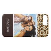 Coques Case-Mate iPhone Photo et nom personnalisés Cheetah skin motif (Dos (Horizontal))