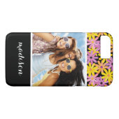 Coques Case-Mate iPhone Photo et nom personnalisés Gerbera fleurs motif (Dos (Horizontal))