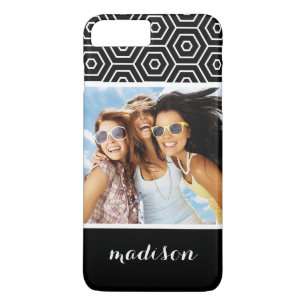 Coque Case-Mate Pour iPhone Photo et nom personnalisés motif géométrique he