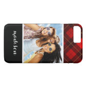 Coques Case-Mate iPhone Photo et nom personnalisés Wallace tartan arrière  (Dos (Horizontal))