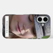 Coques Case-Mate iPhone Photo et nom typographie moderne personnalisée iPh (Verso (horizontal))