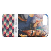 Coques Case-Mate iPhone Photo et texte fait sur commande Teal et motif (Dos (Horizontal))