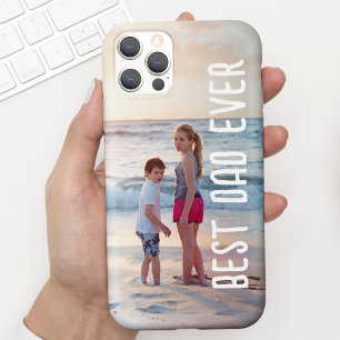 Coque Pour iPhone 14 Photo Fête des pères moderne de Best Papa Ever