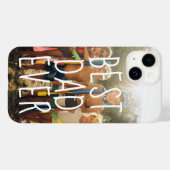 Coques Case-Mate iPhone Photo Fête des pères moderne de Best Papa Ever (Verso (horizontal))