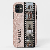 Photo Film Strip Faux Parties scintillant rose Per